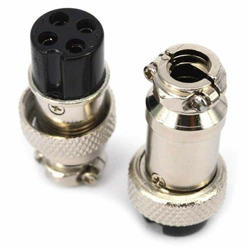 Aviator Connector Kit - GX16-4 4-Pin Luftfahrt-Steckverbinder-Set 5 Paar Metall-Einbaubuchsen