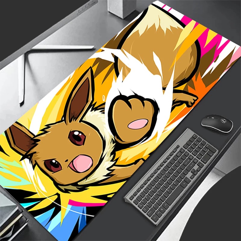 Gaming Keyboard Theme - P-Pokemon Eevee Anime Gaming-Mauspad, erweiterte rutschfeste