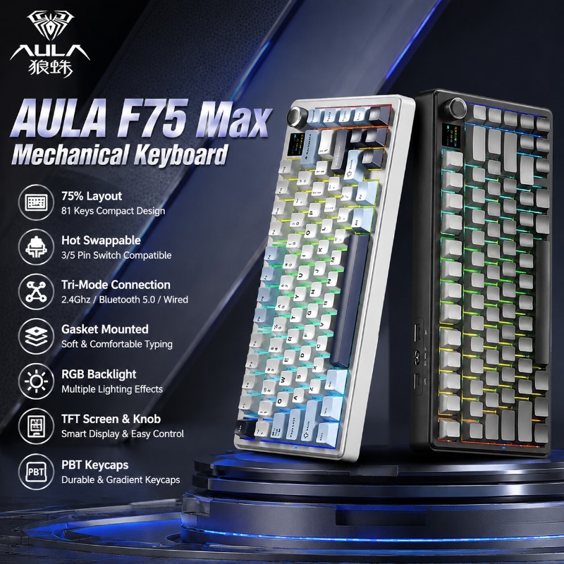 AULA F75 Max Mechanische Tasta – Gasket Mount Kit Bewertung und Preis